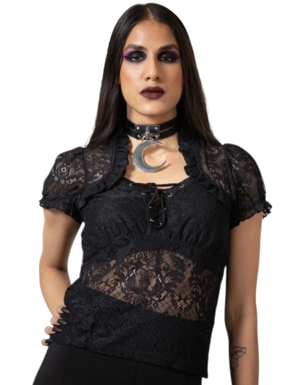 Killstar Mystic Lace Keyhole Top